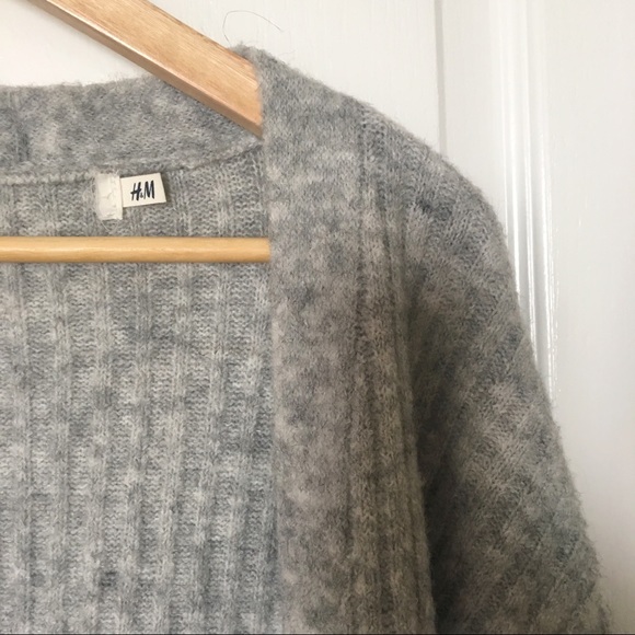 Longline Ribbed Gray Cardigan - Picture 4 of 5